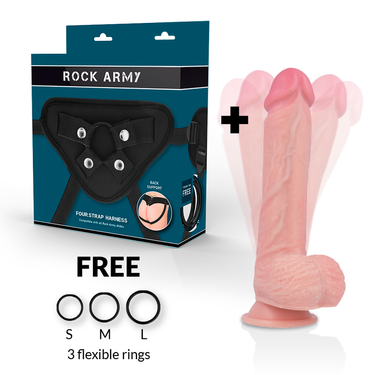 Dildo Realistico in Silicone con Ventosa e Telecomando - Rock Army